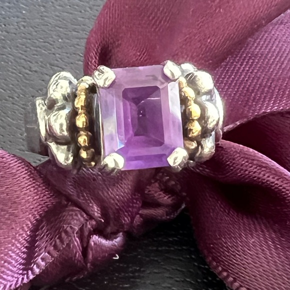 LAGOS Jewelry - Lagos emerald cut amethyst Glacier ring
